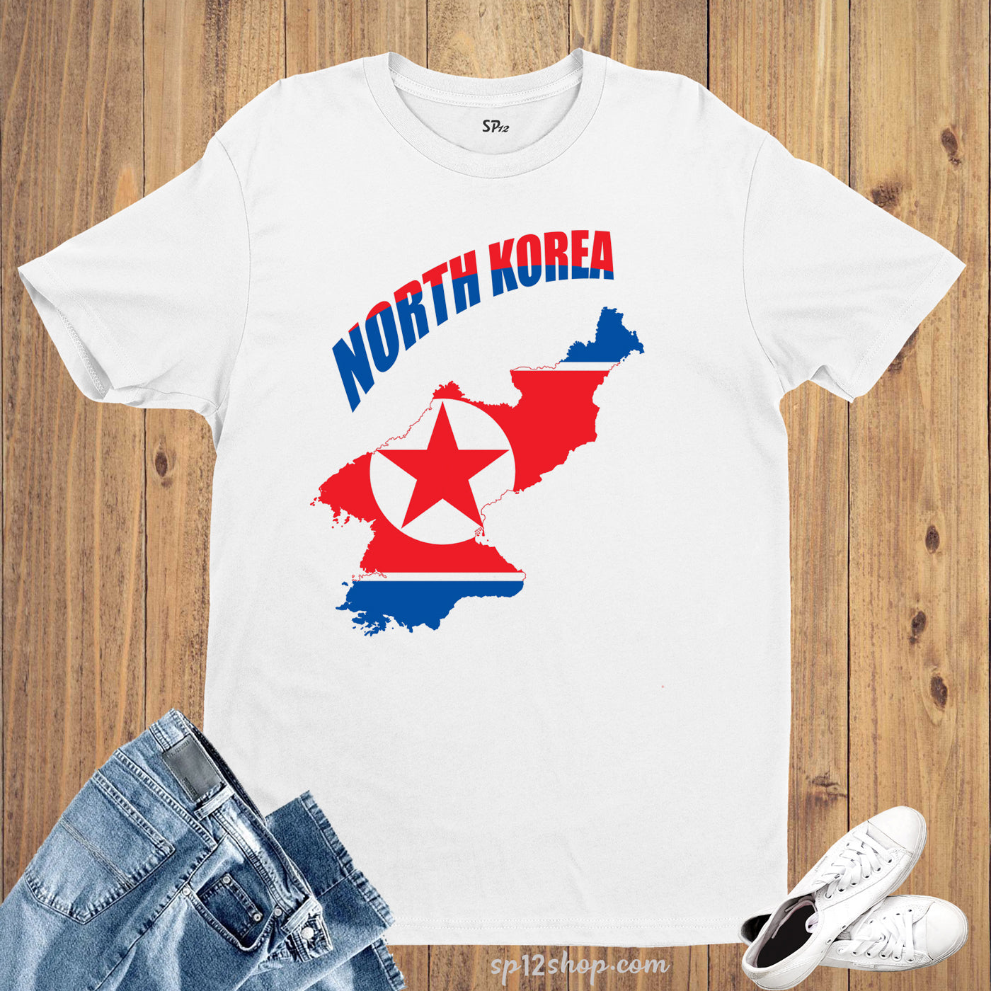 North Korea Flag T Shirt Olympics FIFA World Cup Country Flag Tee Shirt