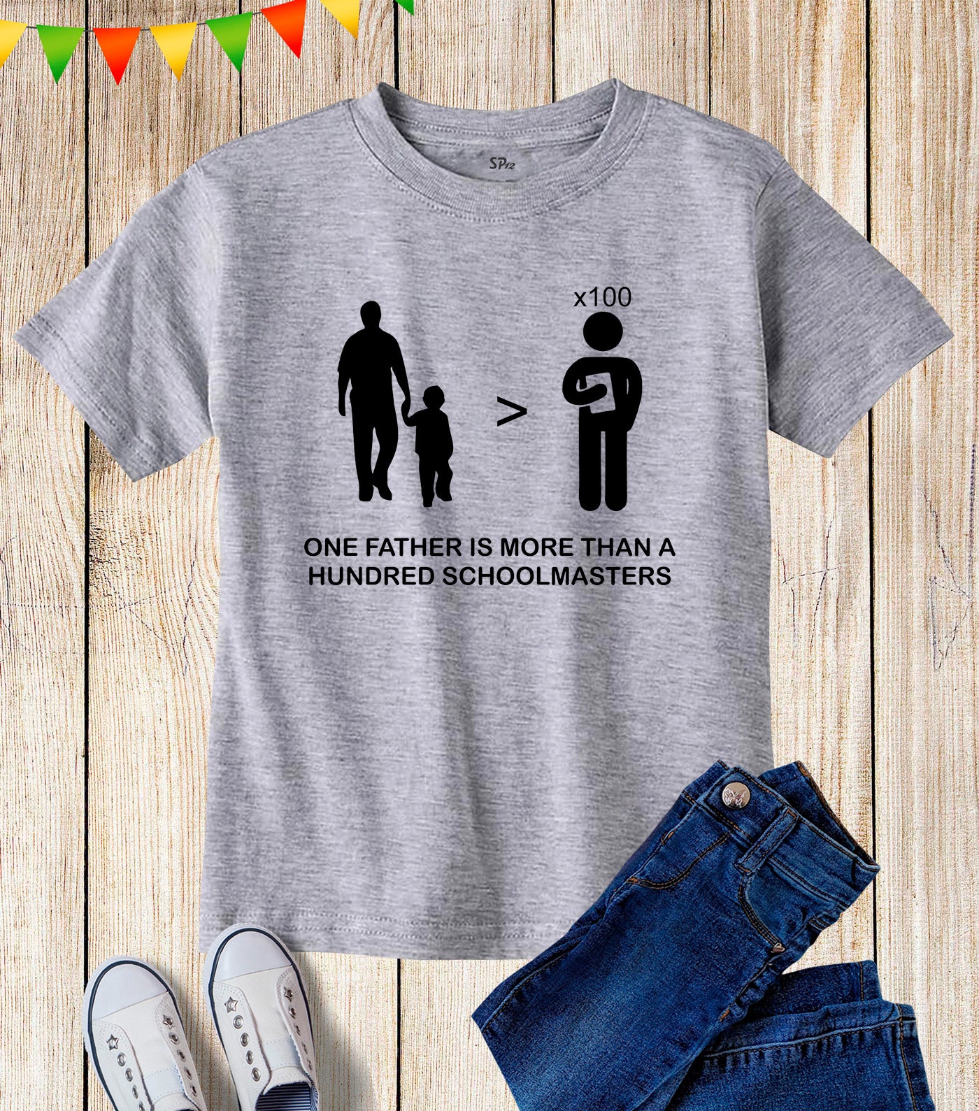 One father Is More Than hundred Schoolmaster Kids T Shirt