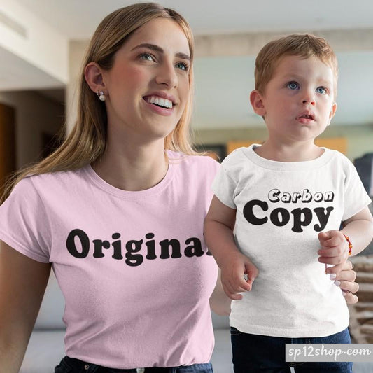 Original Carbon Copy Mum Mummy Son Daughter Mothers Day Family Matching T shirt