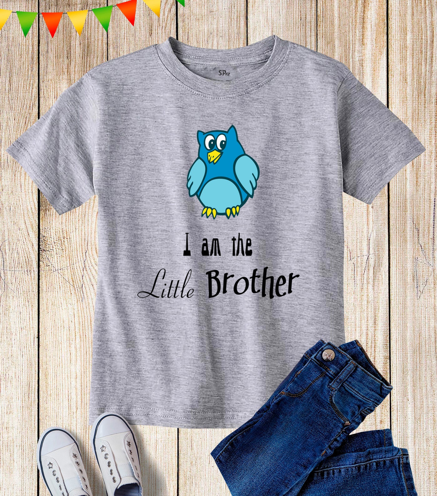 Owl I'm The Little Brother Kids T Shirt