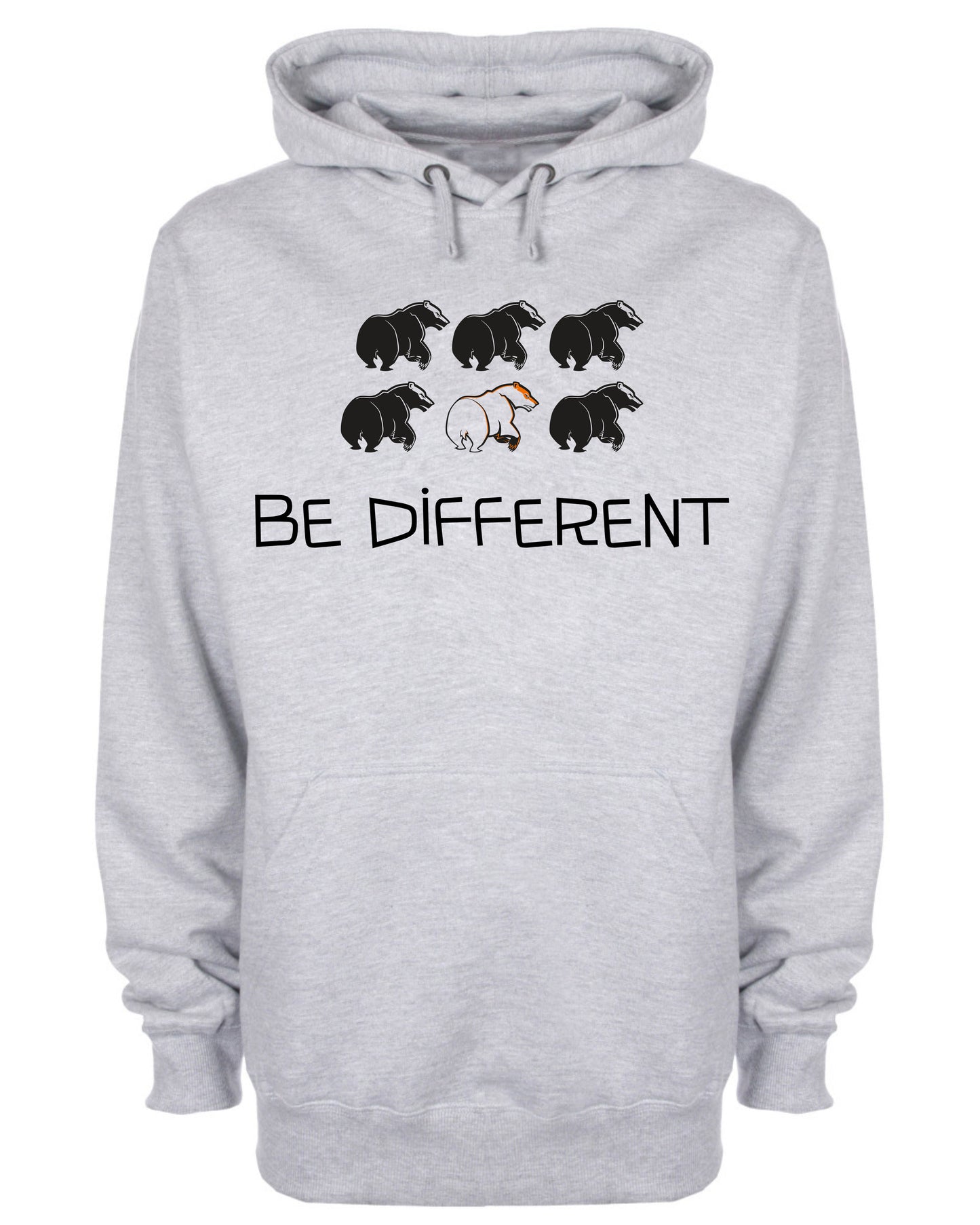 Be Different Bear Funny Slogan Hoodie