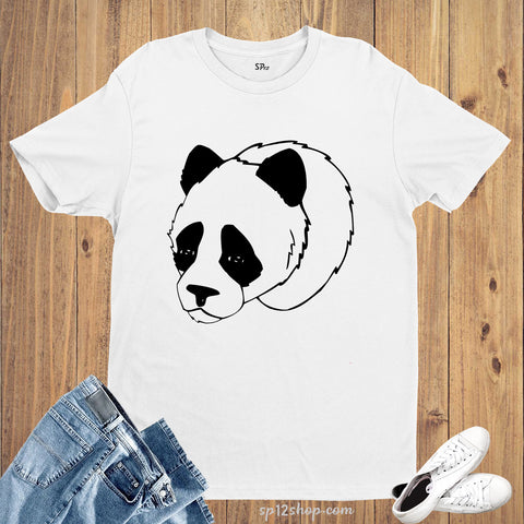 Panda Face Funny Animal T Shirt