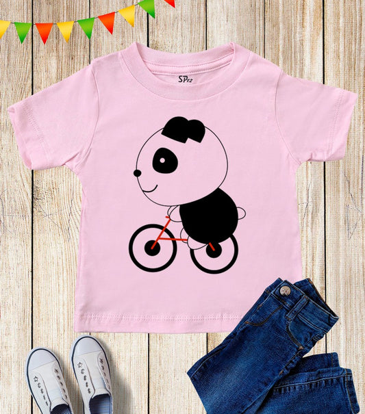 Panda Ride Kids T Shirt