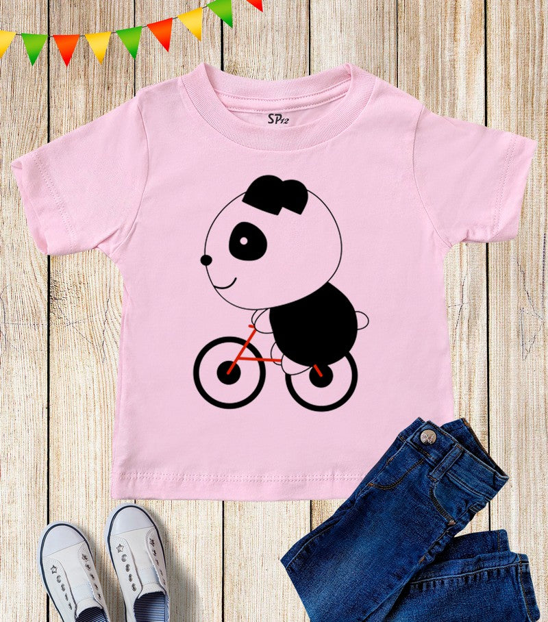 Panda Ride Kids T Shirt