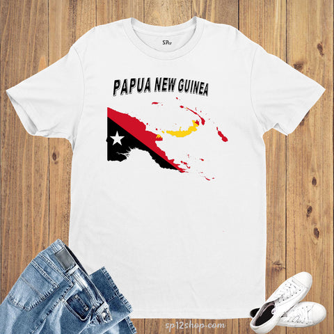 Papua New Guinea Flag T Shirt Olympics FIFA World Cup Country Flag Tee Shirt