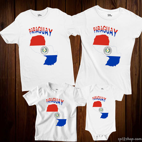 Paraguay Flag T Shirt Olympics FIFA World Cup Country Flag Tee Shirt