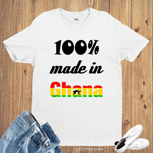 Patriotic T Shirt Ghana Flag Map Tee Shirt