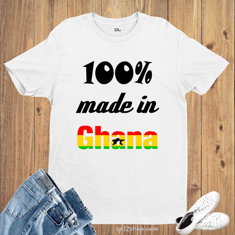 Patriotic T Shirt Ghana Flag Map Tee Shirt