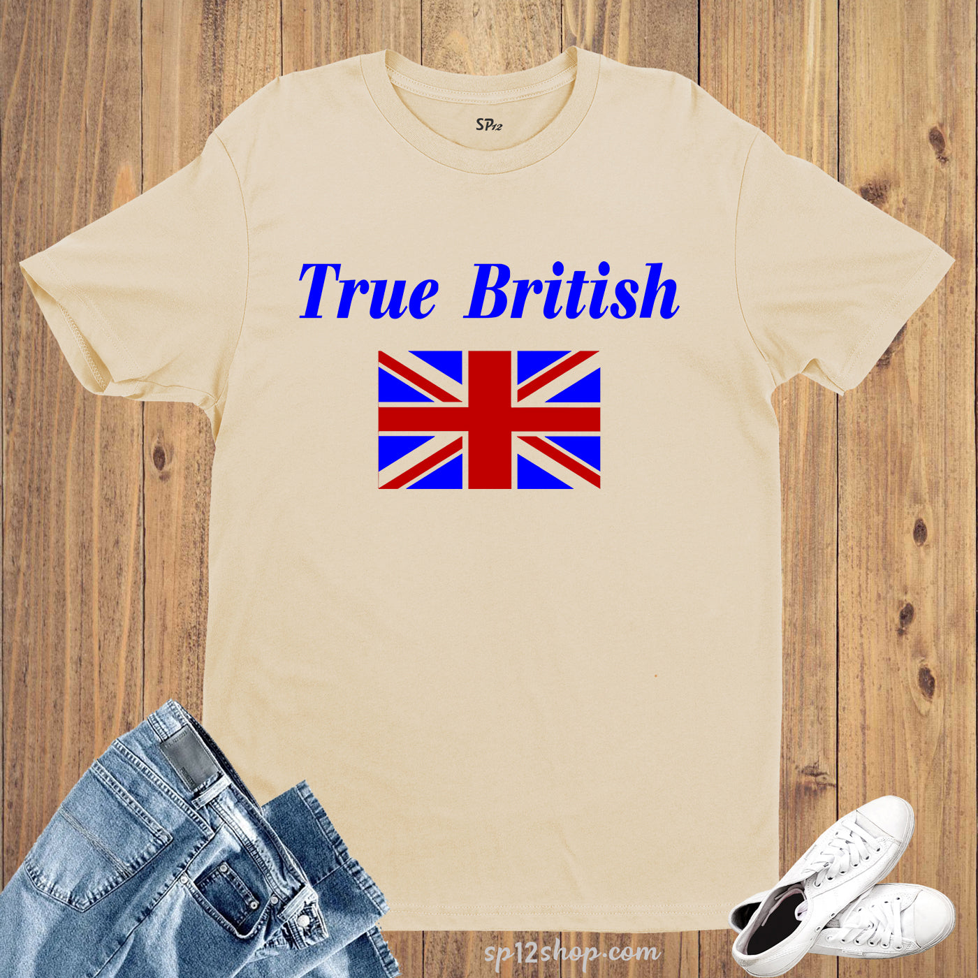 Patriotic T Shirts True British flag UK country Sports T-Shirt