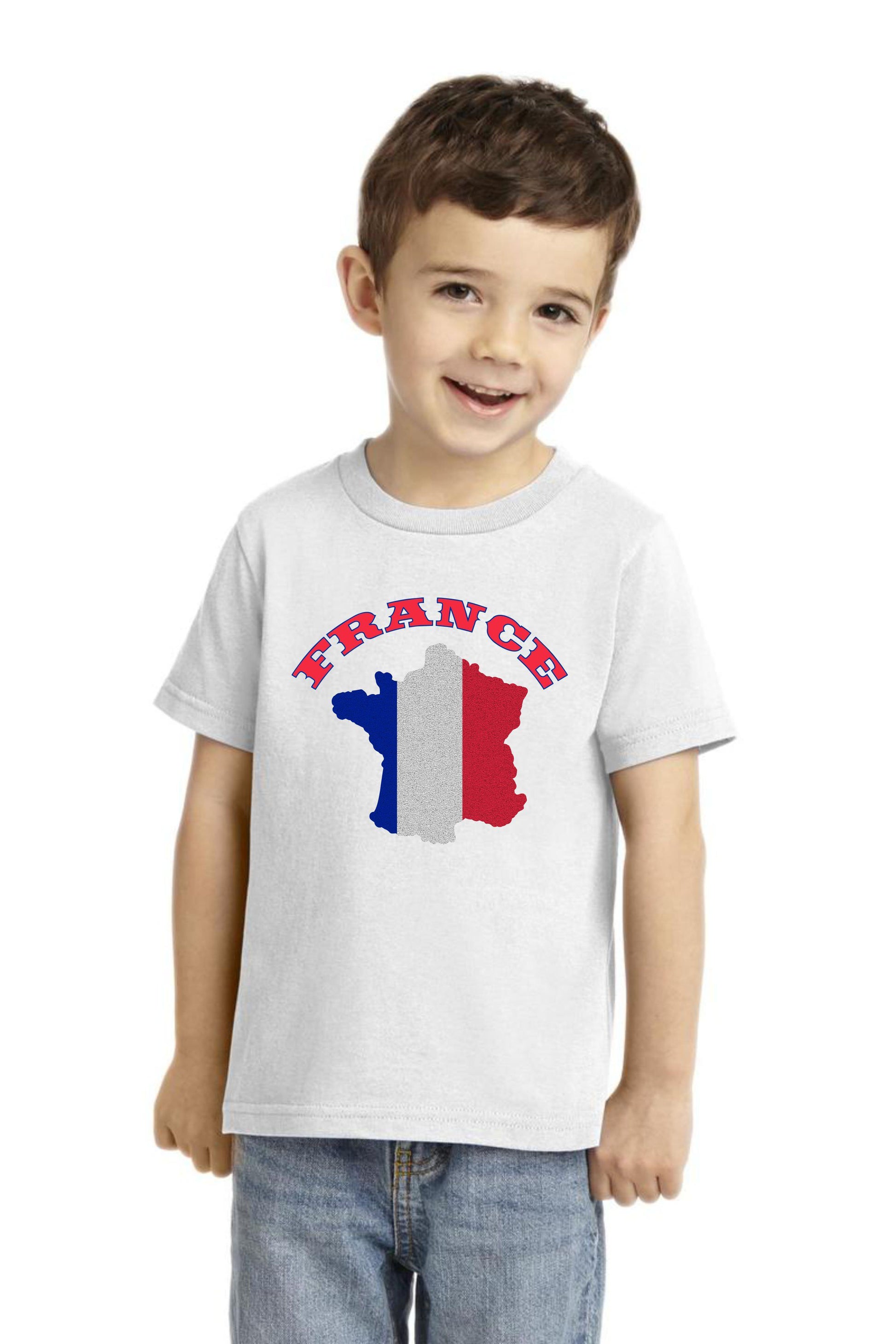 Kids France Flag Football FIFA World Cup 2018 T shirt