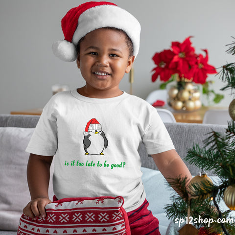 Penguins Christmas Kids T Shirt