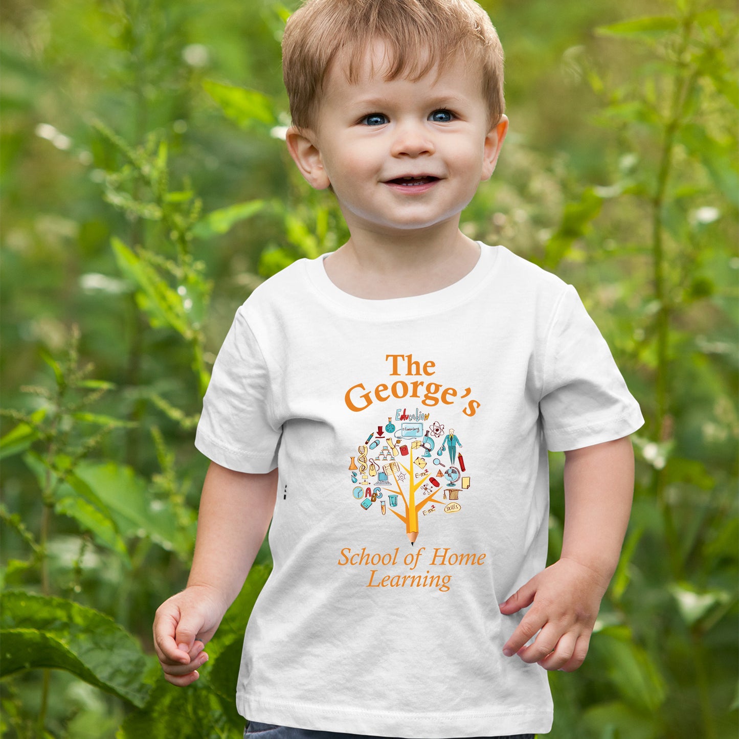 Personalise School Of Home Learning Kids T Shirt