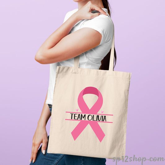 Personalise Team Cancer Tote Bag