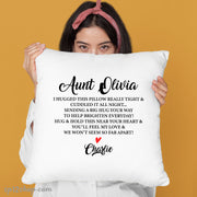 Personalised Aunt Gift Cushion Cover