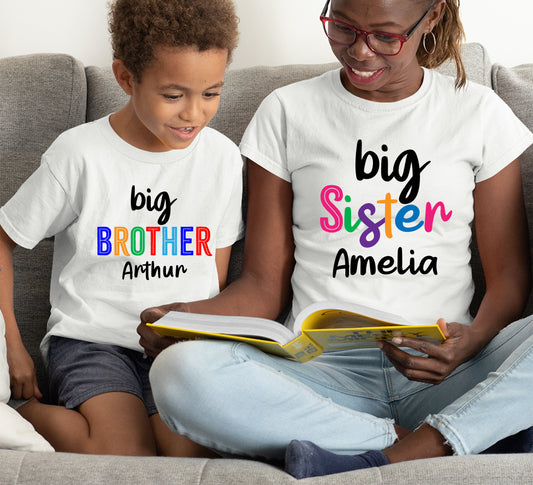 Personalised Big Brother And Sister T Shirt