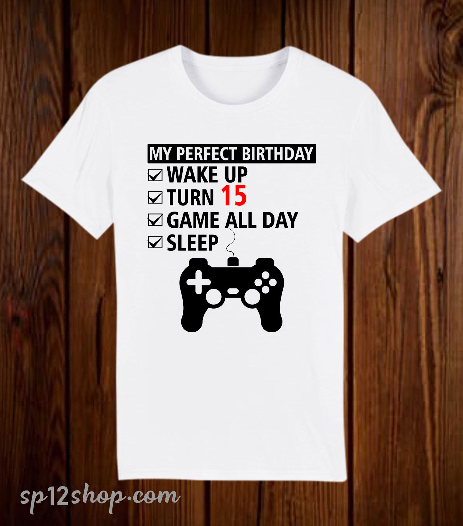 Personalised Birthday T Shirts for Gamer Game All Day Gaming Tshirts Custom Number Year Gift
