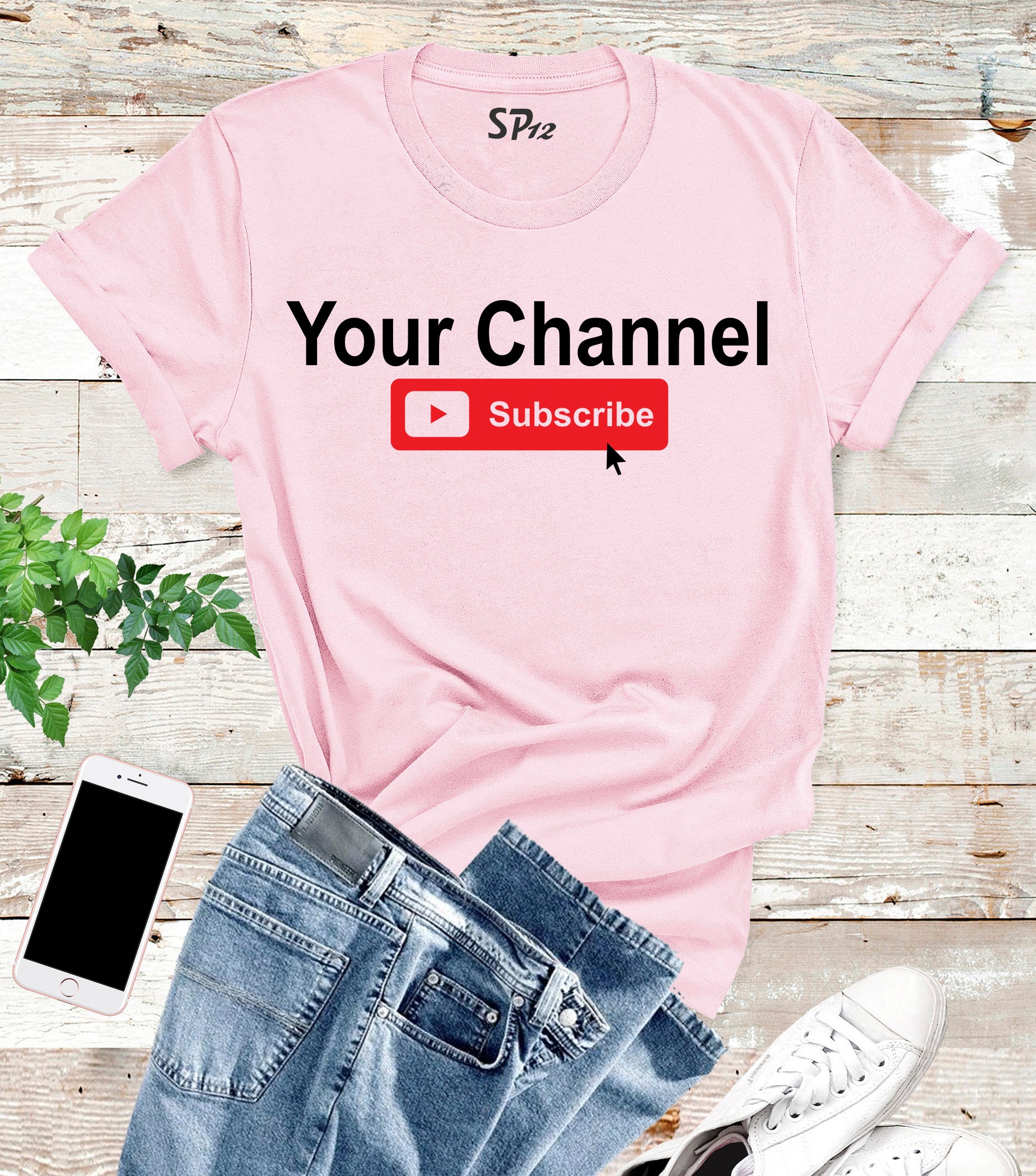 Personalised Channel Subscribe T Shirt