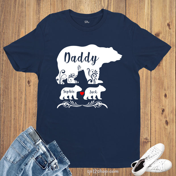 Personalised Father's Day t Shirt Daddy Grandpa Tees
