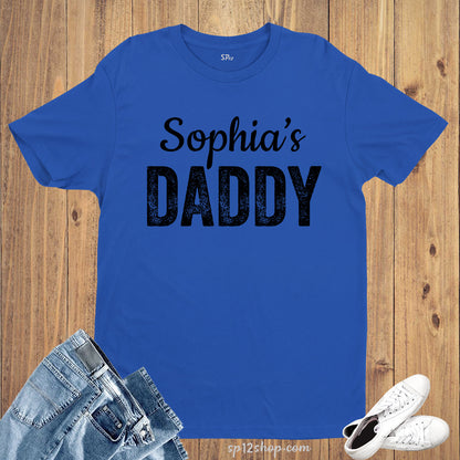 Personalised Fathers Day T Shirt With Child Name