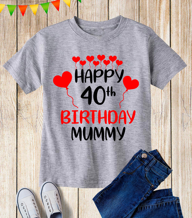 Personalised Happy Birthday Daddy Mummy Kids T Shirt