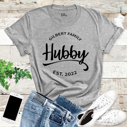 Personalised Hubby Wifey Matching T Shirt
