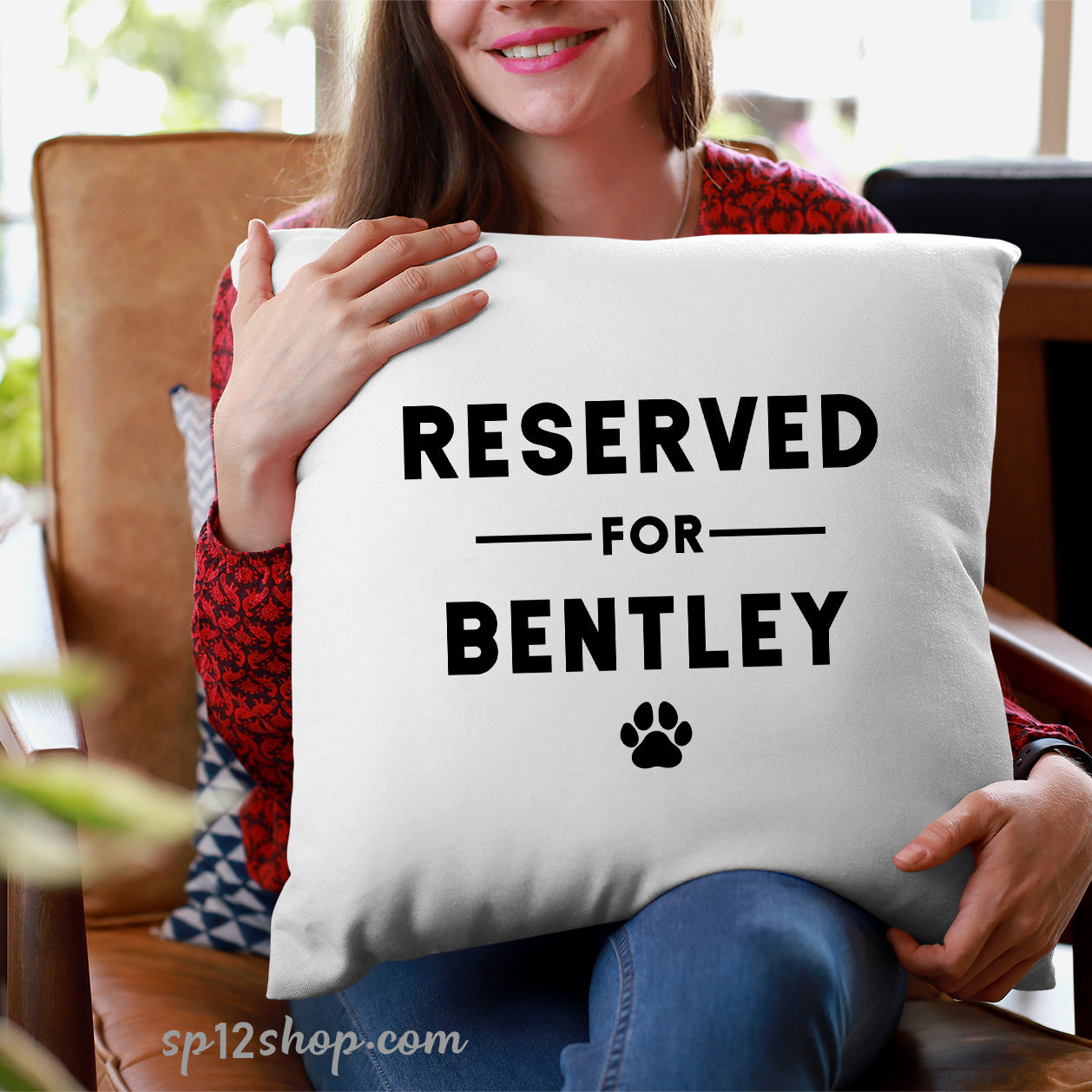 Personalised Reserved For The Pet Cushion Cover