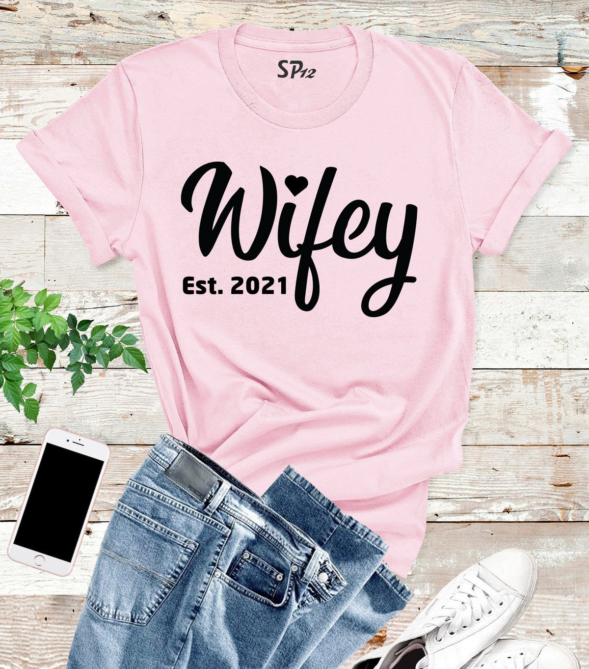 Personalised Wifey T Shirt
