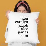 Personalized Family Member Name Cushion Cover