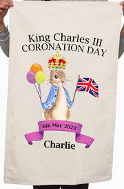 King Charles III Coronation 6th May Charlie  Kitchen Table Tea Towel
