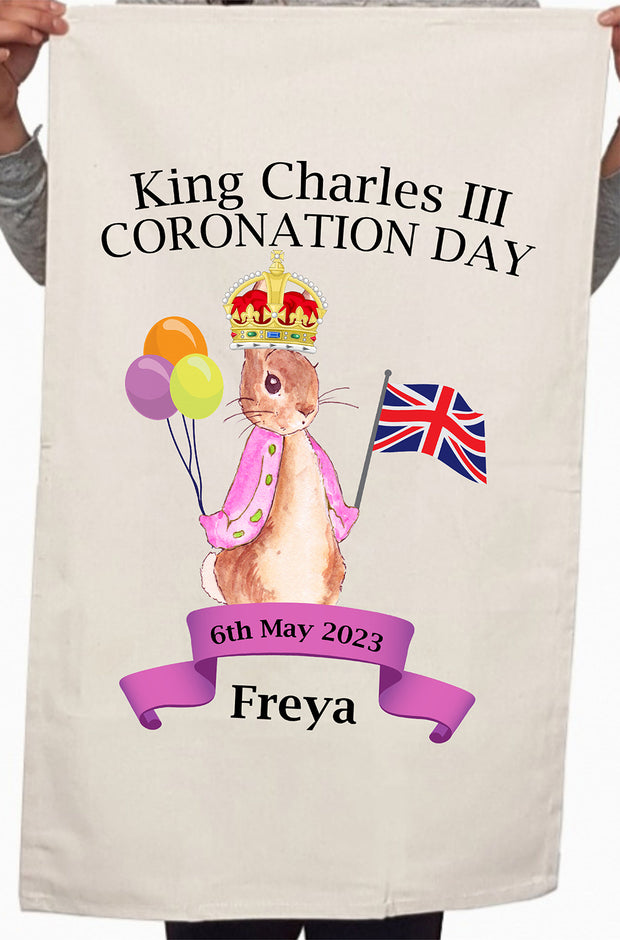 Coronation T Shirt King Charles 6th May 2023 Kitchen Table Tea Towel