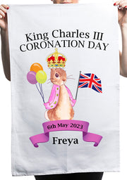 Coronation T Shirt King Charles 6th May 2023 Kitchen Table Tea Towel