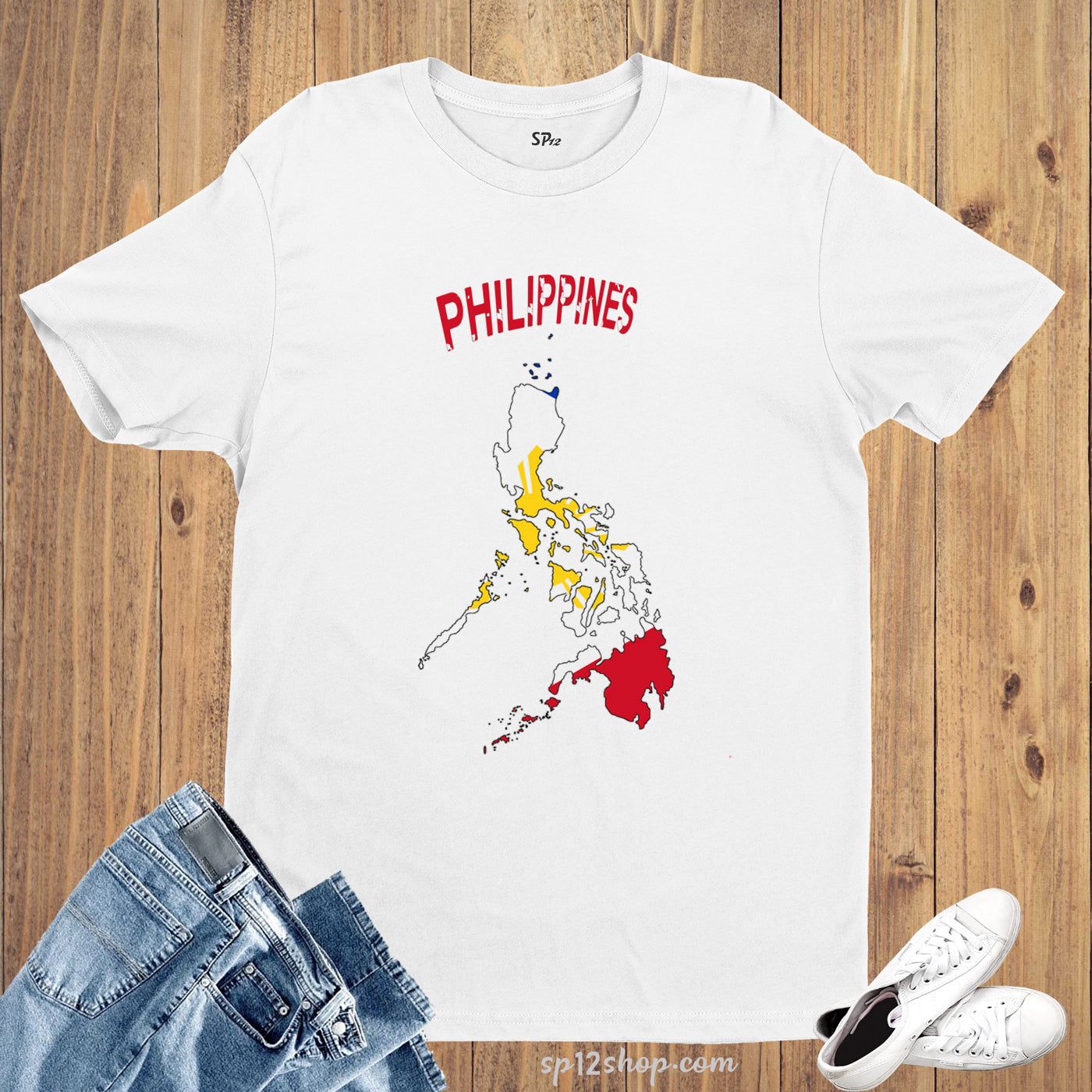 Philippines Flag T Shirt Olympics FIFA World Cup Country Flag Tee Shirt