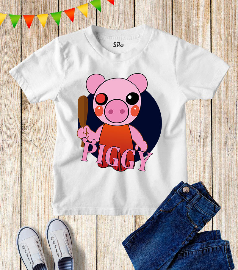 Piggy Kids Children's T shirt Funny Roblox Gamer Gift tees