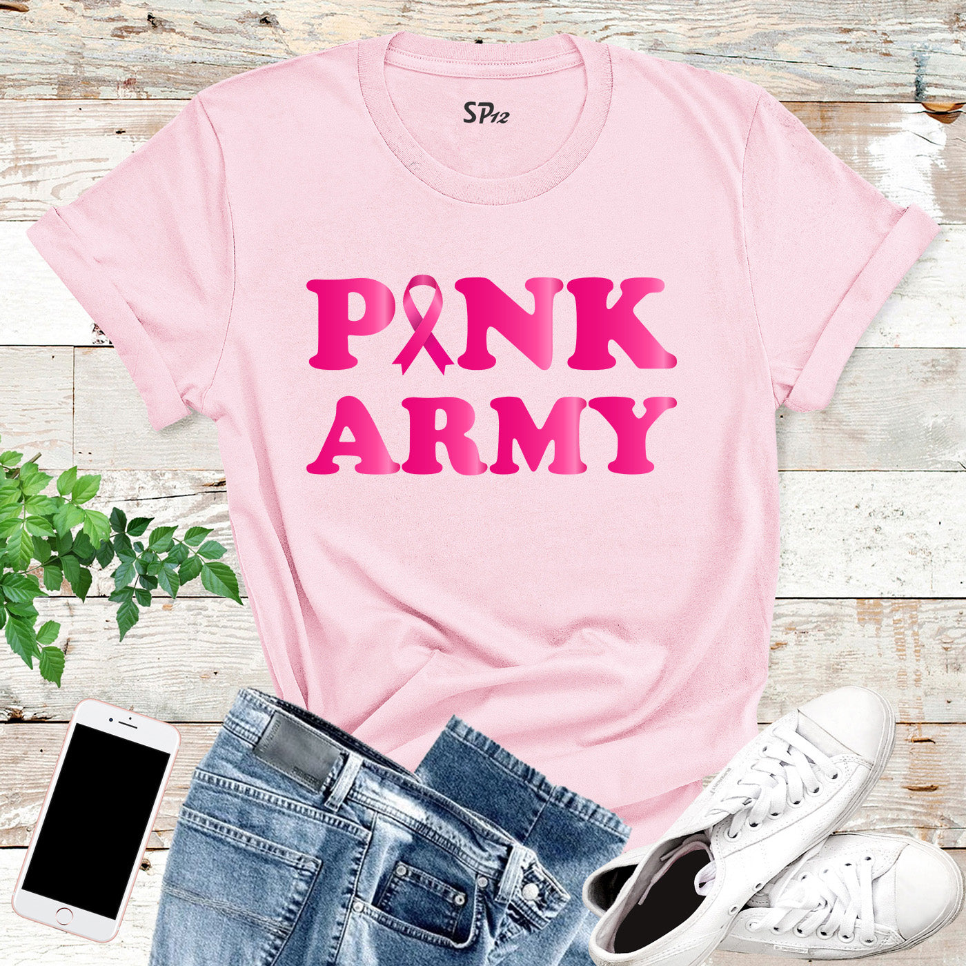 Pink Army Breast Cancer Awareness T Shirt