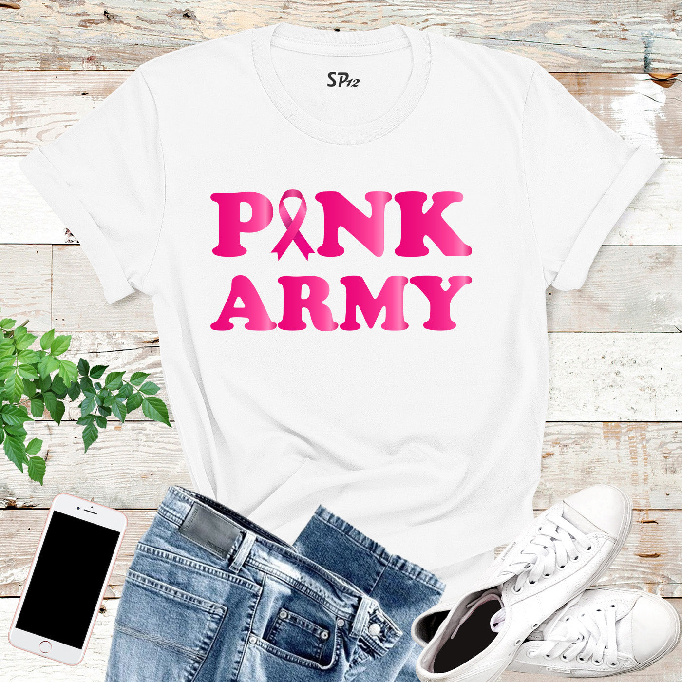 Pink Army Breast Cancer Awareness T Shirt