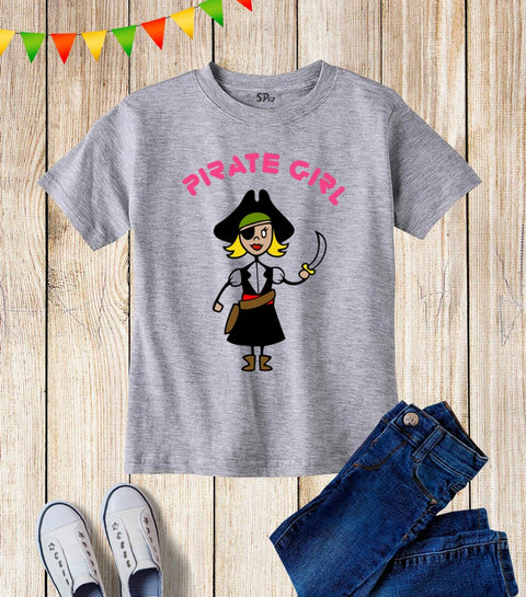 Pirate Girl Funny Kids T Shirt