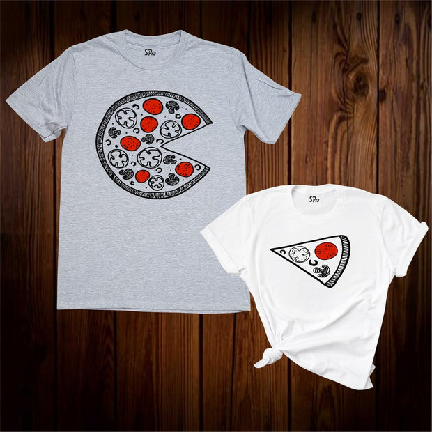 Pizza And The Slice Couple T Shirt