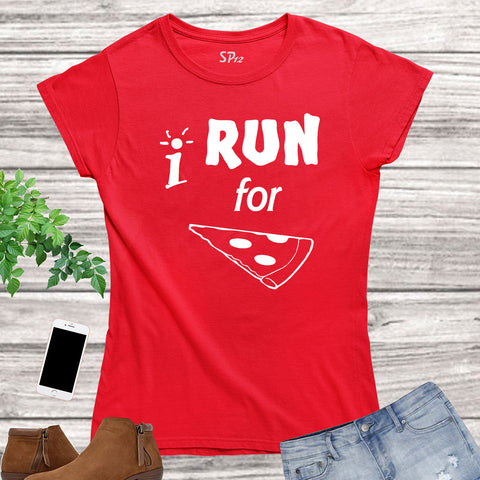Pizza On The Run Fitness Women T Shirt