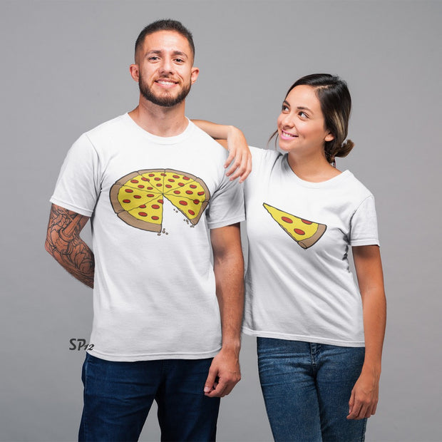 Pizza Slice Couple T Shirt