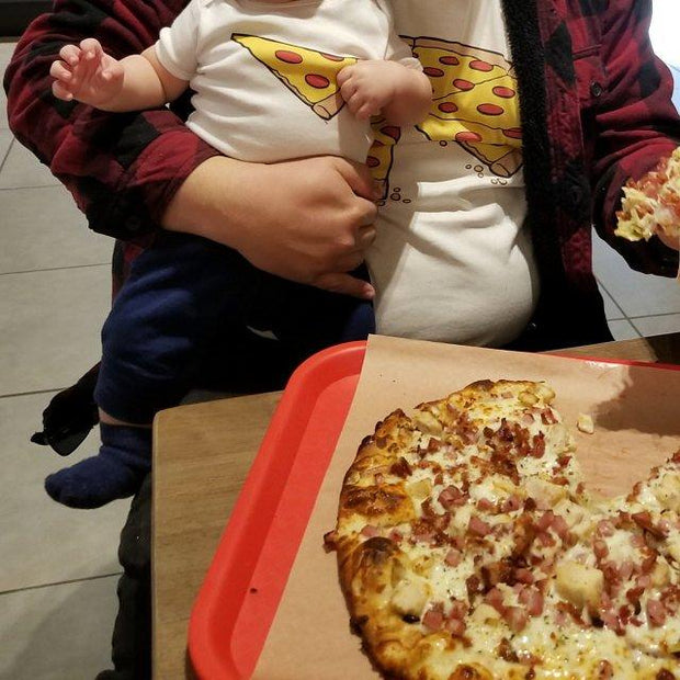 Pizza T Shirt Dad and Baby Matching Outfit
