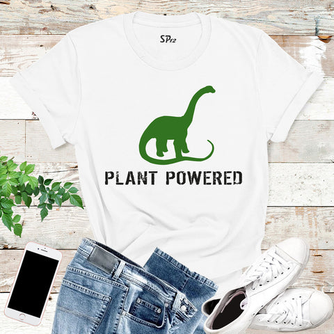 Plant Powered Vegetarian Graphic Animal T shirt