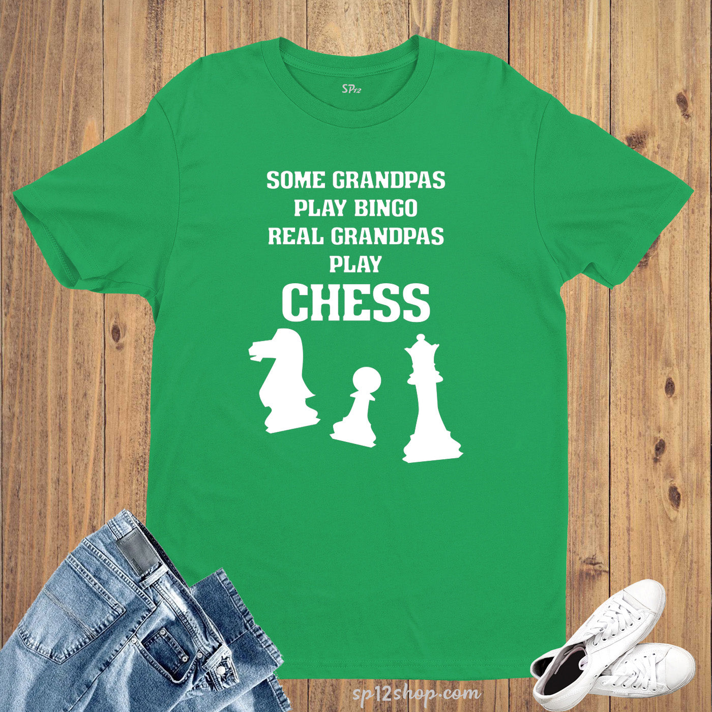 Play Bingo Real Grandpas Play Chess Grandad Papa Hobby Slogan T shirt