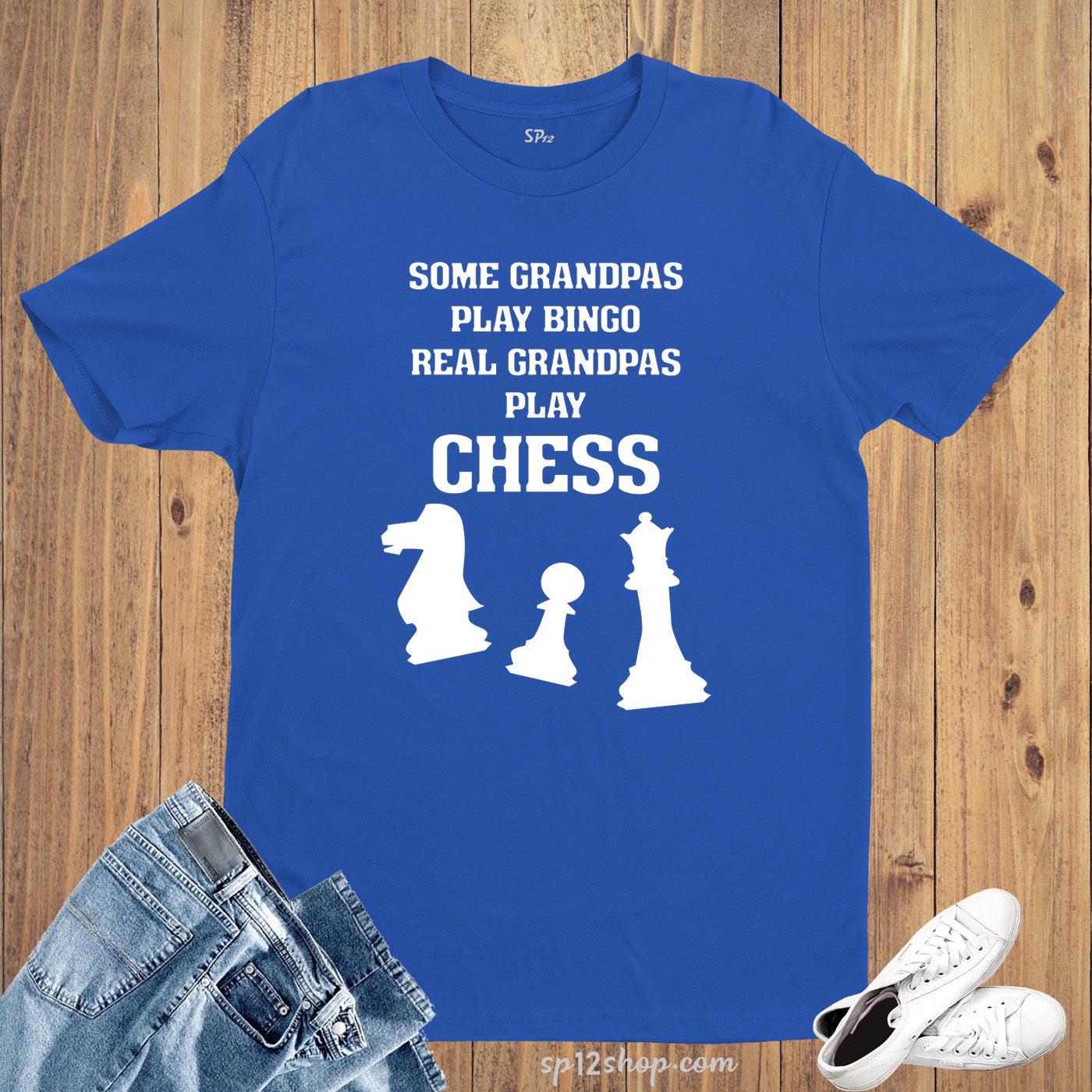 Play Bingo Real Grandpas Play Chess Grandad Papa Hobby Slogan T shirt