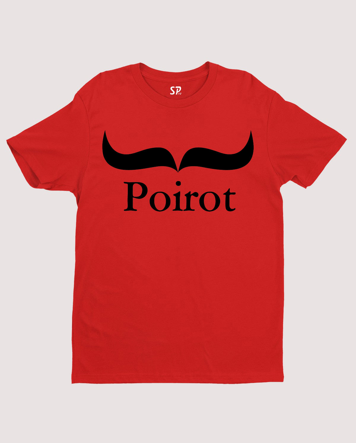 Poirot Mustache Character Cartoon Funny T shirt