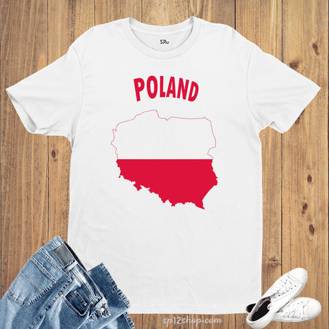 Poland Flag T Shirt Olympics FIFA World Cup Country Flag Tee Shirt