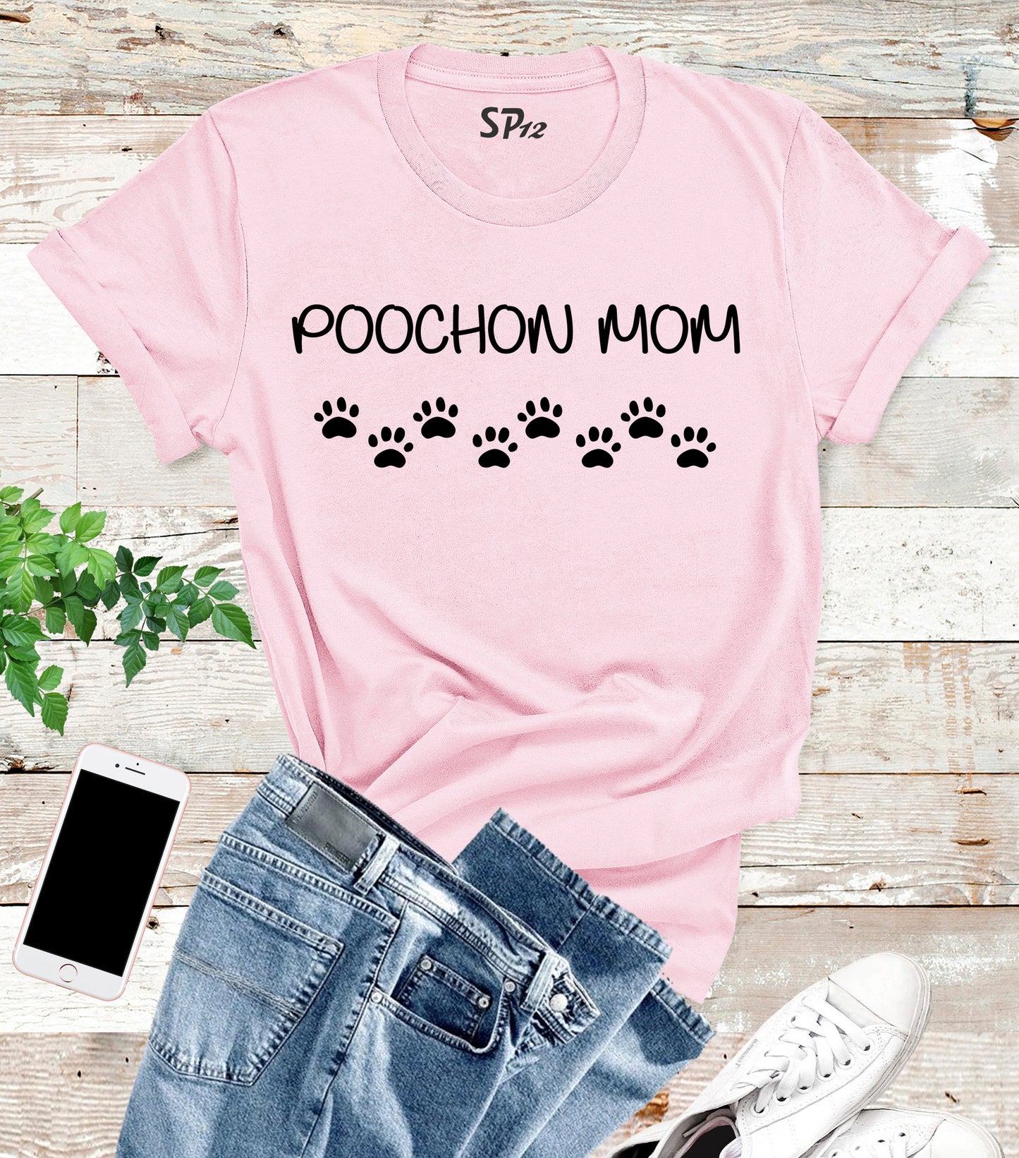 Poochon Mom T Shirt