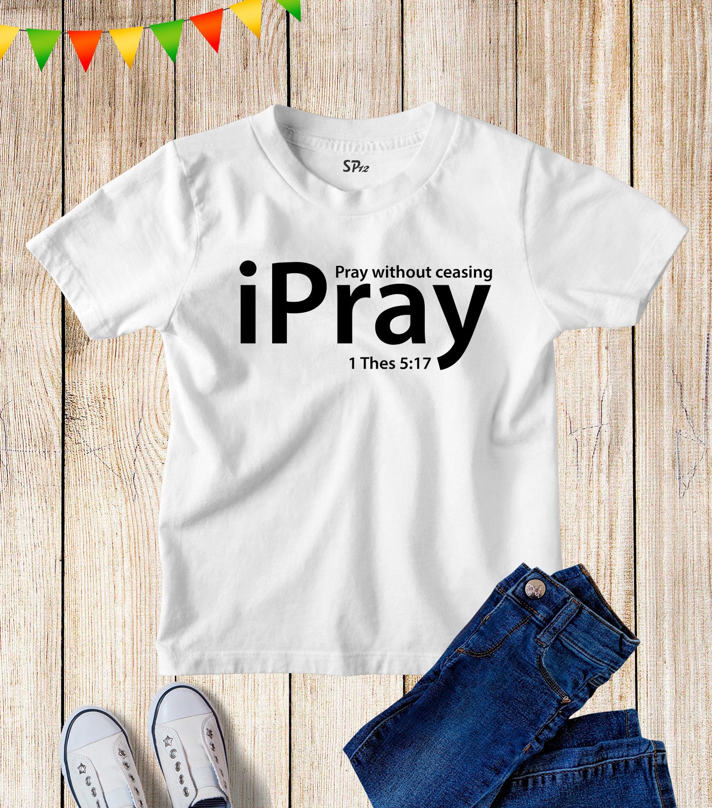 iPray Pray Without Ceasing Technology Game Christian Youth Church Kids T shirt
