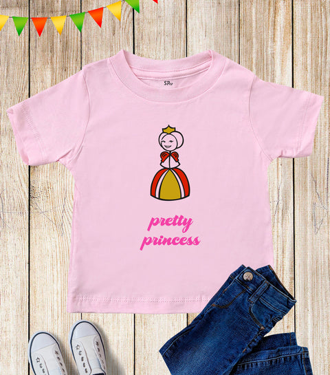 Kids Pretty Princess Royal Girl Birthday T Shirt
