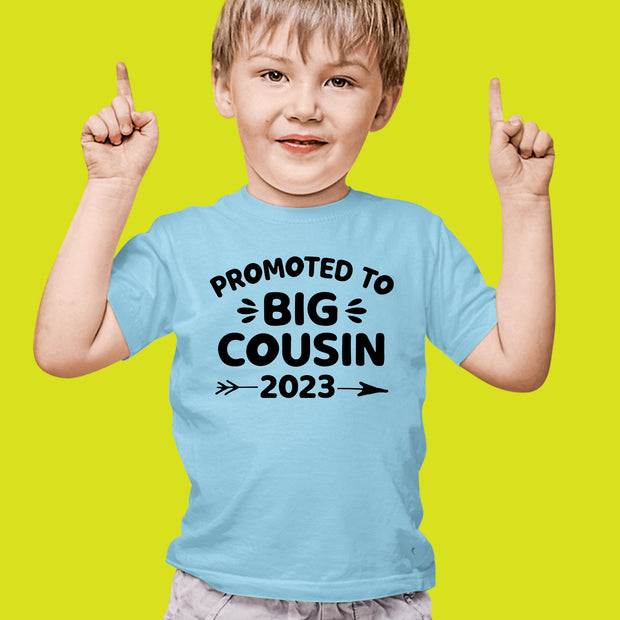 Promoted To Big Cousin 2023 T Shirt Baby Announcement Childrens Tee