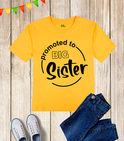Promoted To Big Sister T Shirt Baby Announcement Toddler Tees